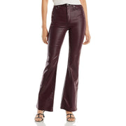 Casey Womens Flare Coated High-Waist Jeans