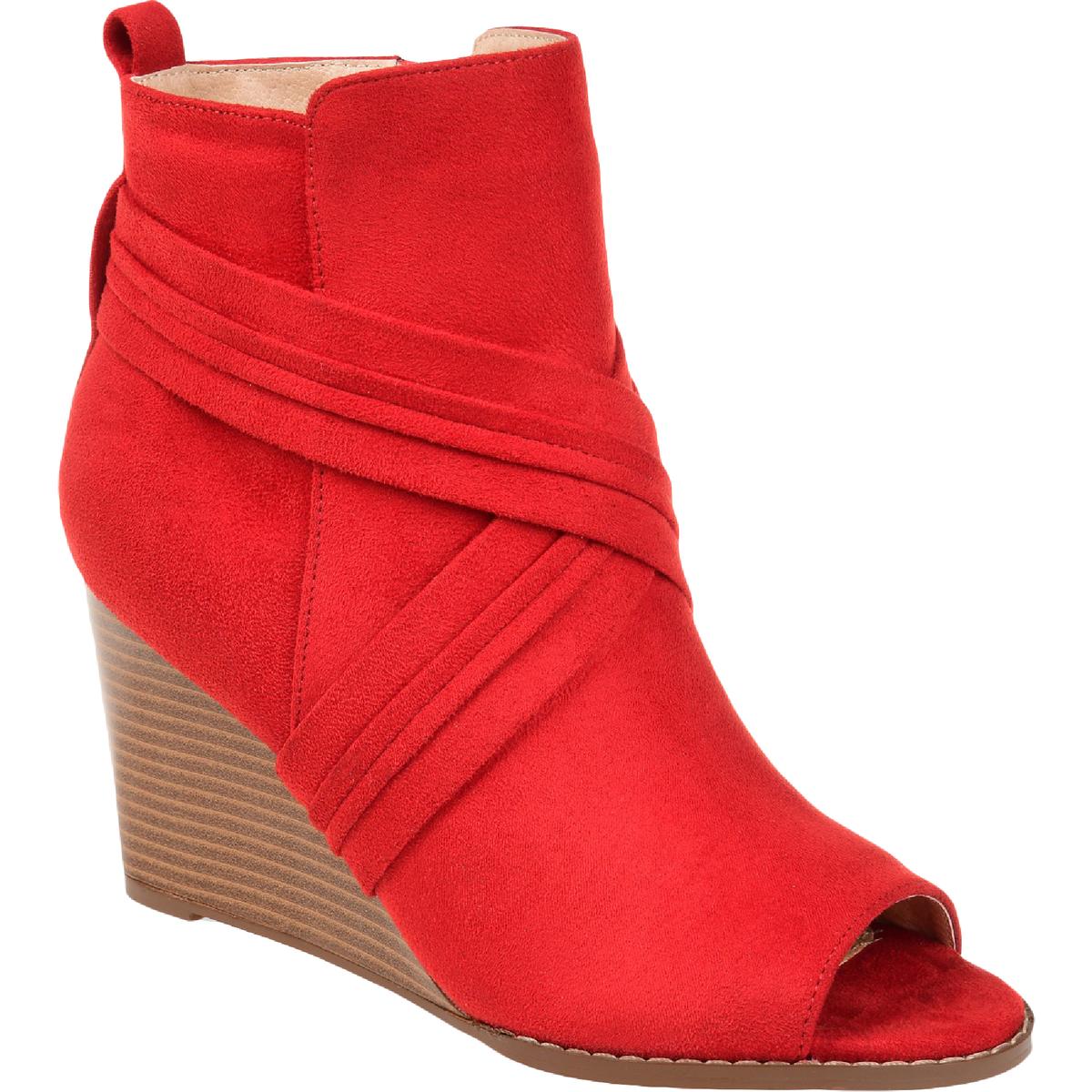 Sabeena Womens Padded Insole Faux Suede Booties