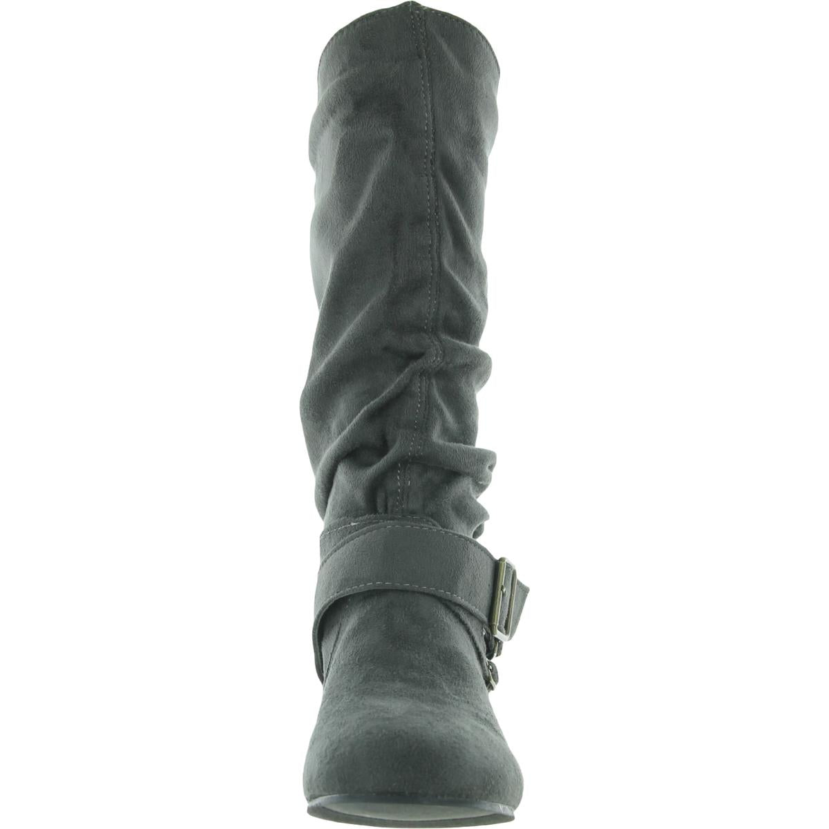 Chely Womens Faux Suede Slouch Mid-Calf Boots