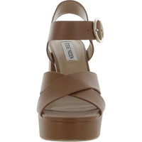Elkin Womens Leather Slingback Platform Sandals