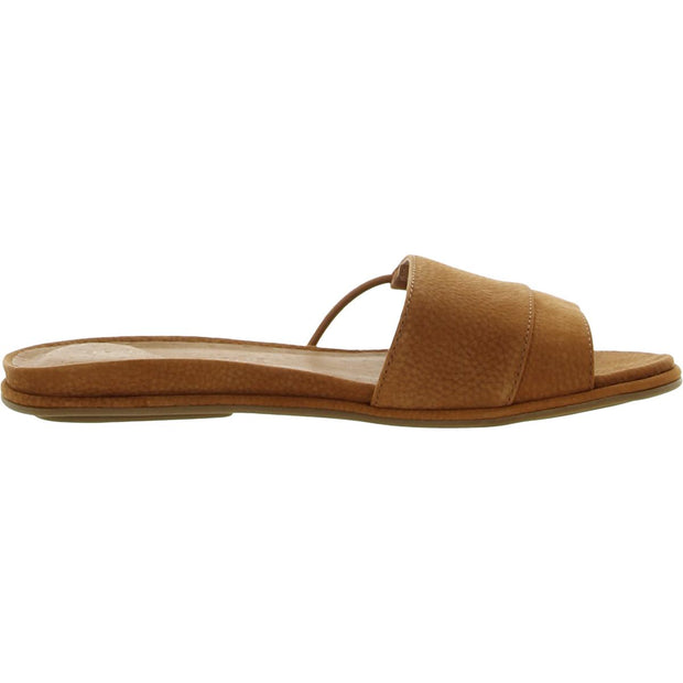 Lark Womens Leather Slip On Slide Sandals
