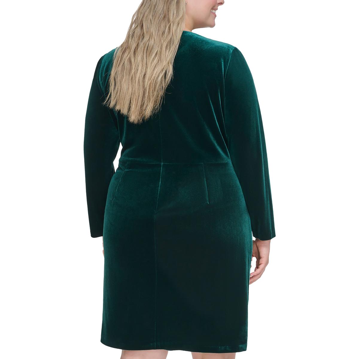 Plus Womens Cut-Out Polyester Mini Dress