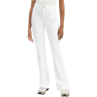Womens Linen High Rise Bootcut Jeans