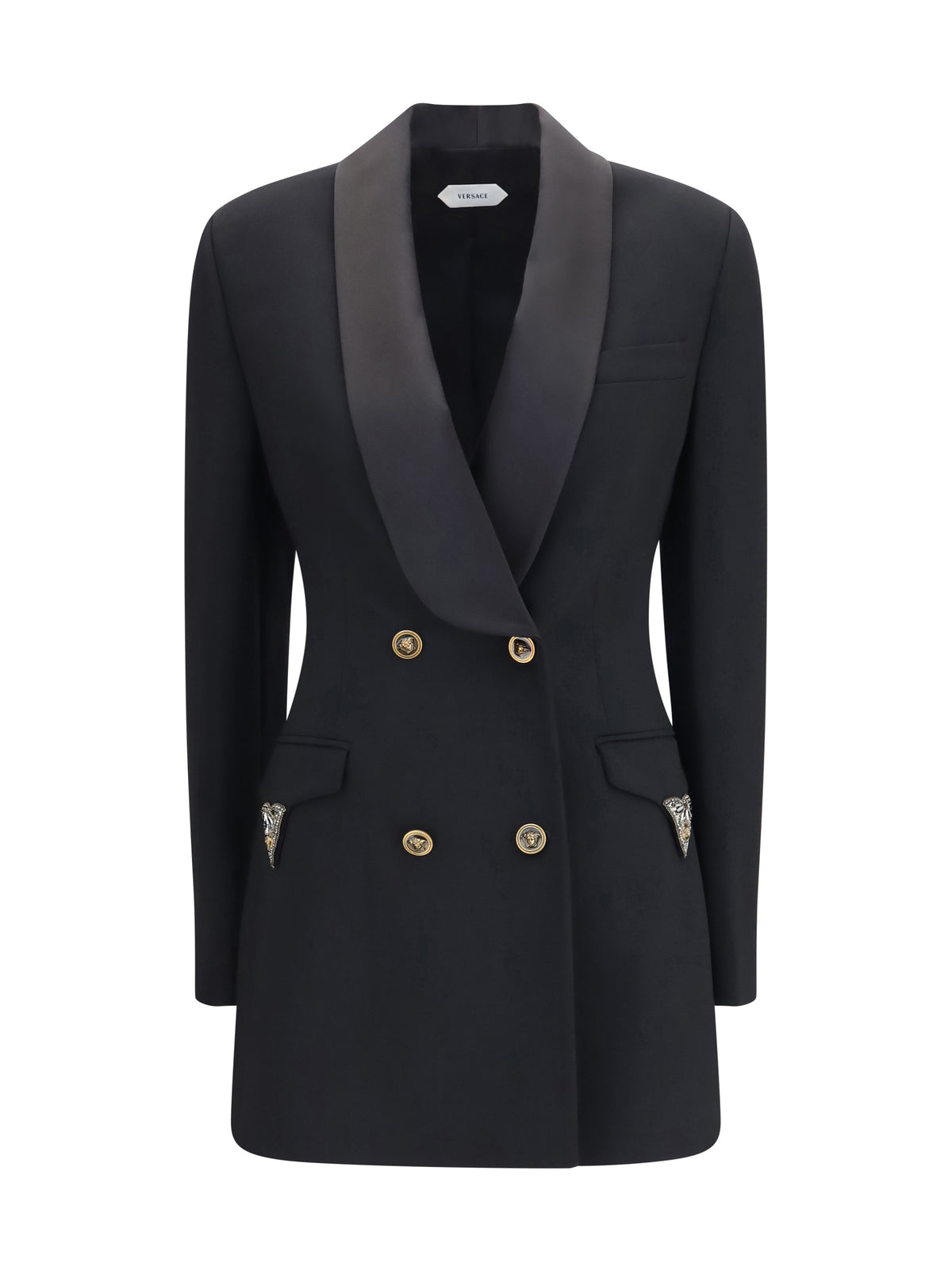 Versace Women Wool Double Breasted Blazer
