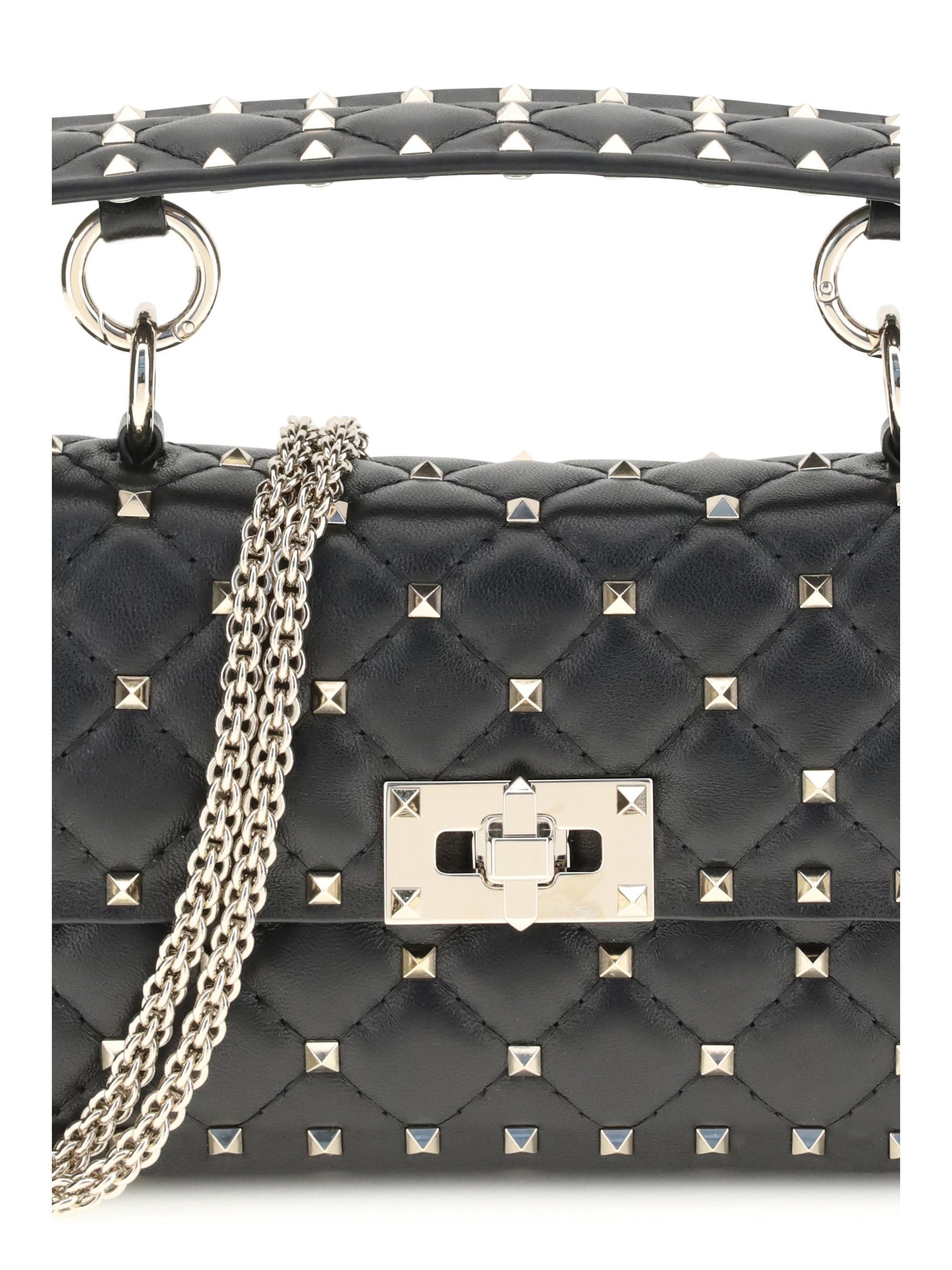 VALENTINO GARAVANI Valentino Garavani Women Rockstud Spike Mini Top Handle Bag In Nappa