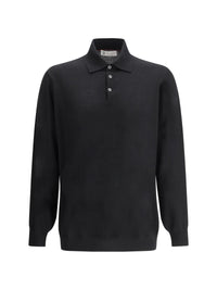 Brunello Cucinelli Men Virgin Wool Polo Sweater