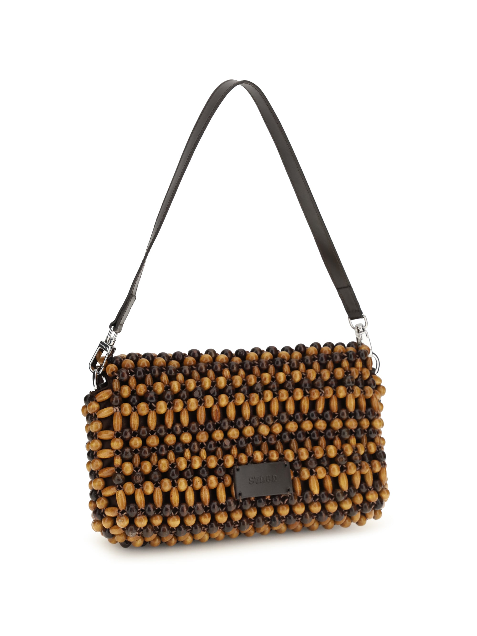STAUD Staud Women Timmy Shoulder Bag Multi Wood Beads