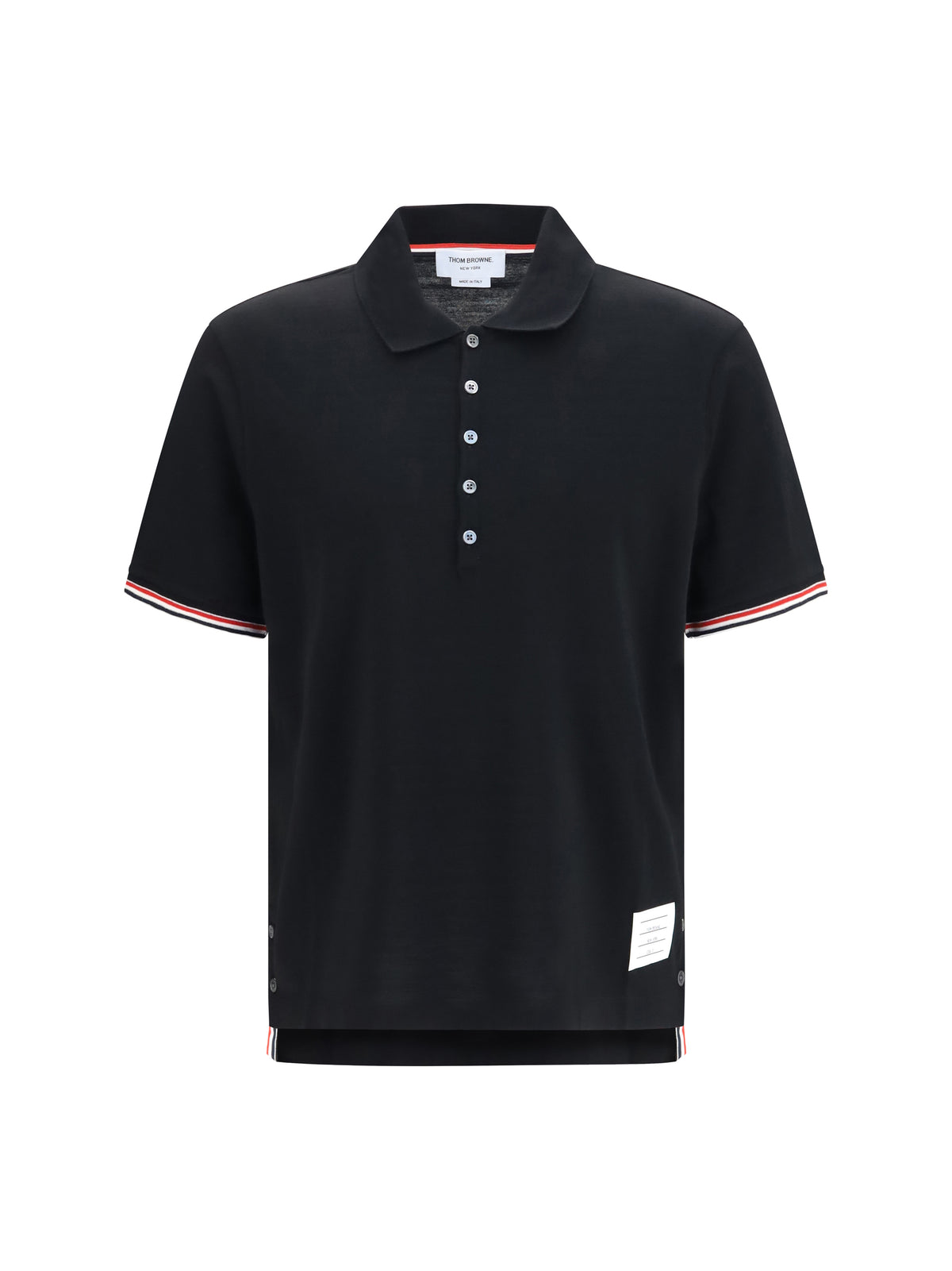Thom Browne Men Rwb Striped Short-Sleeve Polo