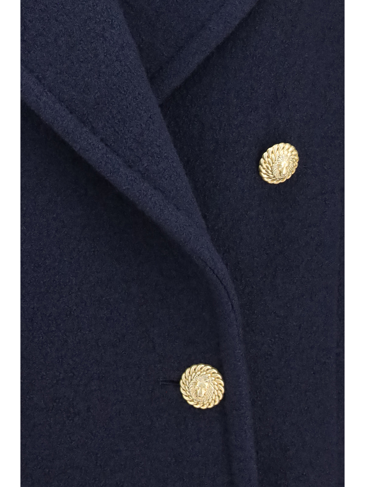 BALMAIN Balmain Women Double-Breasted Wool Coat With Buttons