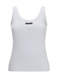 Dolce & Gabbana Women Ribbed Logo Tank Top