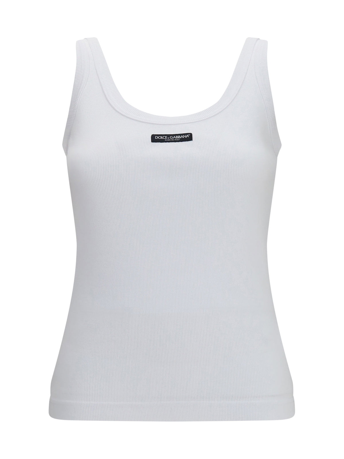 Dolce & Gabbana Women Ribbed Logo Tank Top