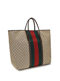 Gucci Women Gg Travel Bag With Web Stripe