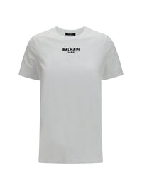 Balmain Women Cotton Logo T-Shirt