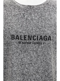 Balenciaga Men Oversized Mélange T-Shirt