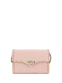 Valentino Garavani Women Rockstud Mini Shoulder Bag In Garnet Calfskin