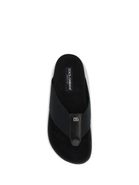 Dolce & Gabbana Men Logo Thong Sandals