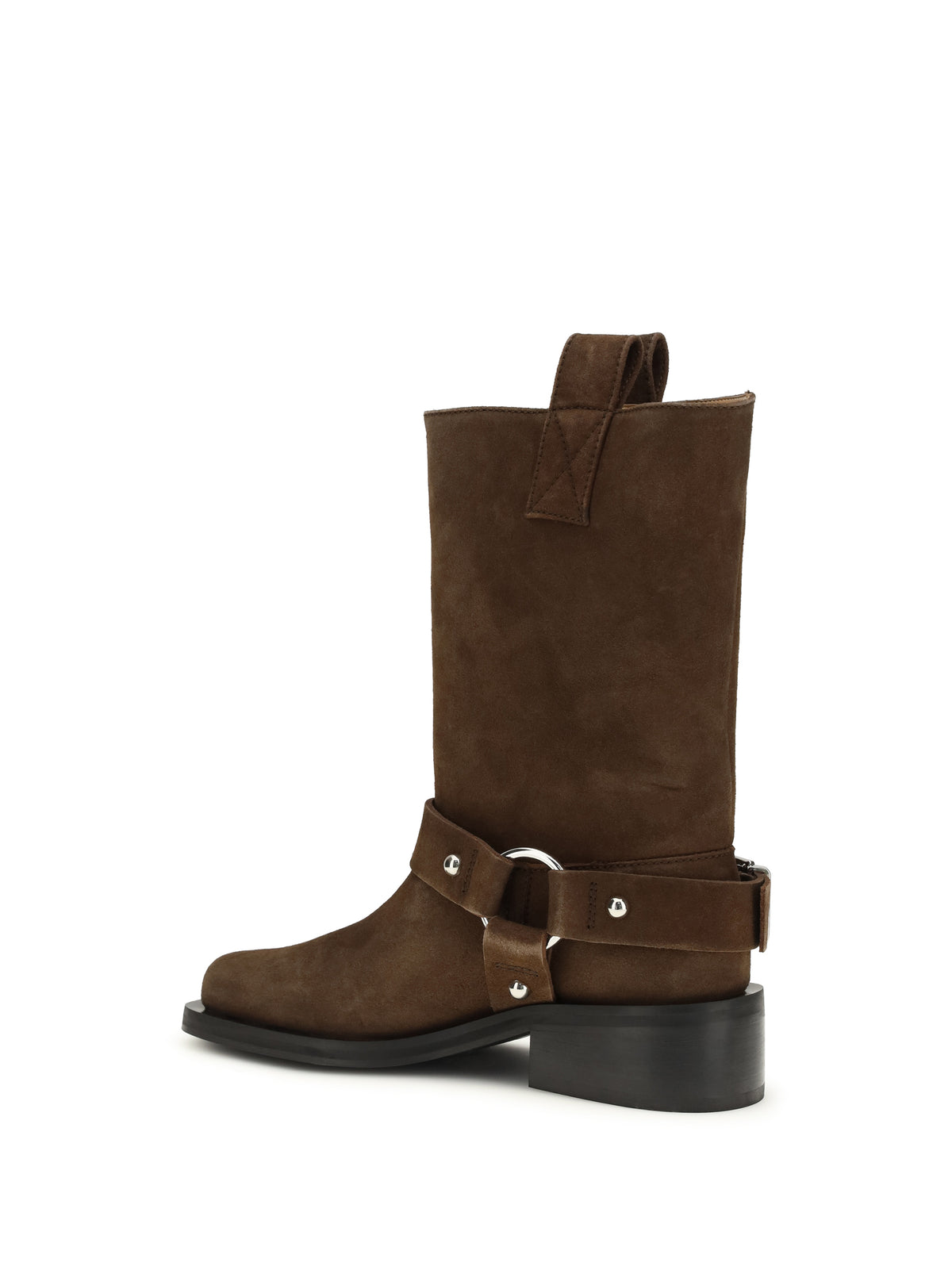 Ganni Women Suede Biker Boots