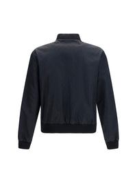Gucci Men Reversible Zip Jacket In Lightweight Silk Faille