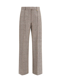 Burberry Women Tailored Linen And Wool-Blend Pants