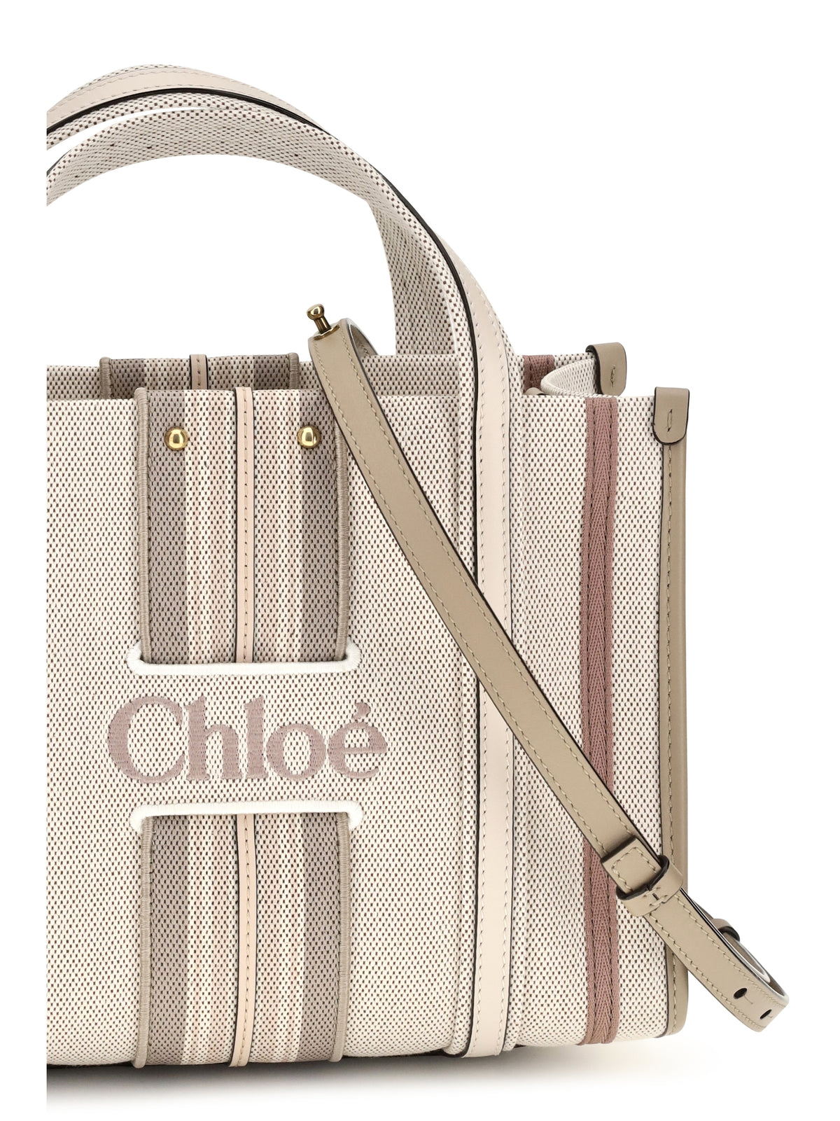 Chloé Women Small Woody Loop Canvas Tote Bag