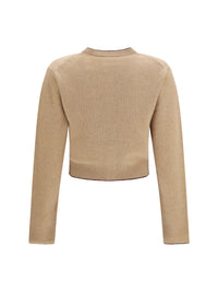 CHLOÉ Chloé Women Fitted Logo Cardigan In Wool And Cashmere