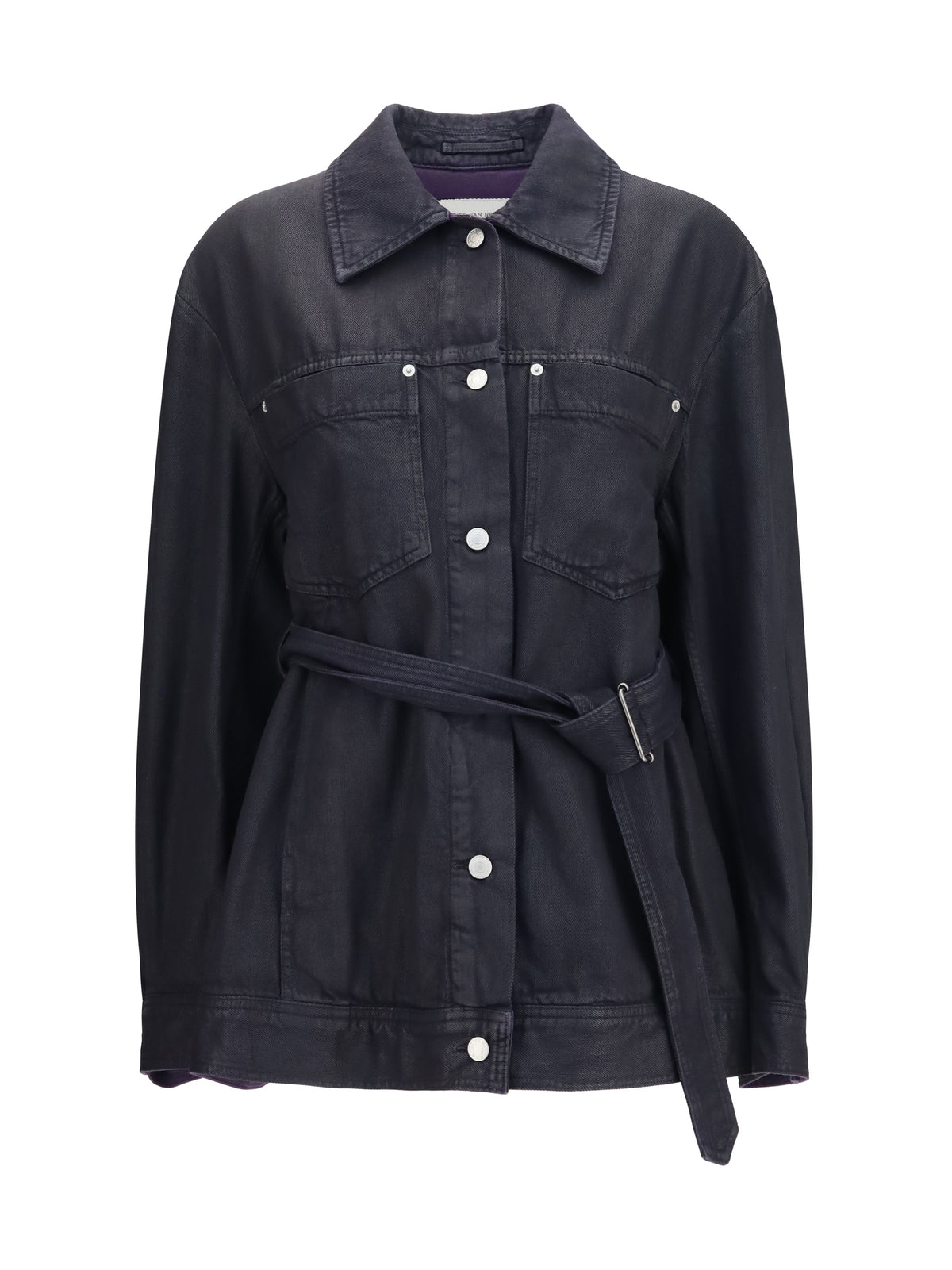 DRIES VAN NOTEN Dries Van Noten Women Cropped Cotton Jacket With Belt