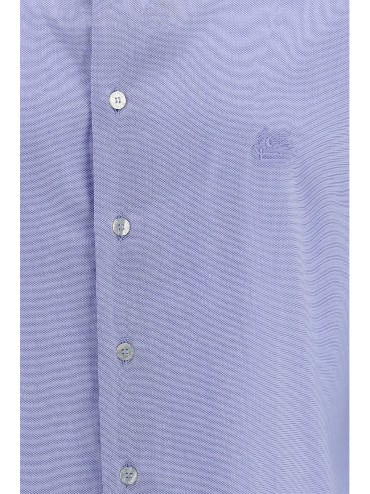 ETRO Etro Men Roma Cotton Shirt With Pegaso Logo
