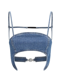 Marine Serre Women Denim Moon Top