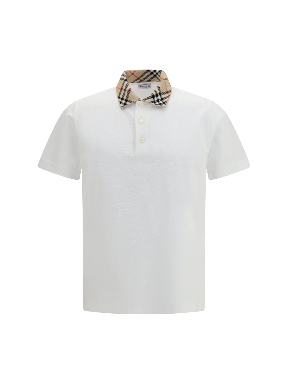 BURBERRY Burberry Men Cotton Check Collar Polo