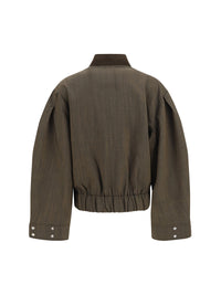 Ganni Women Lightweight Wool Bomber Jacket
