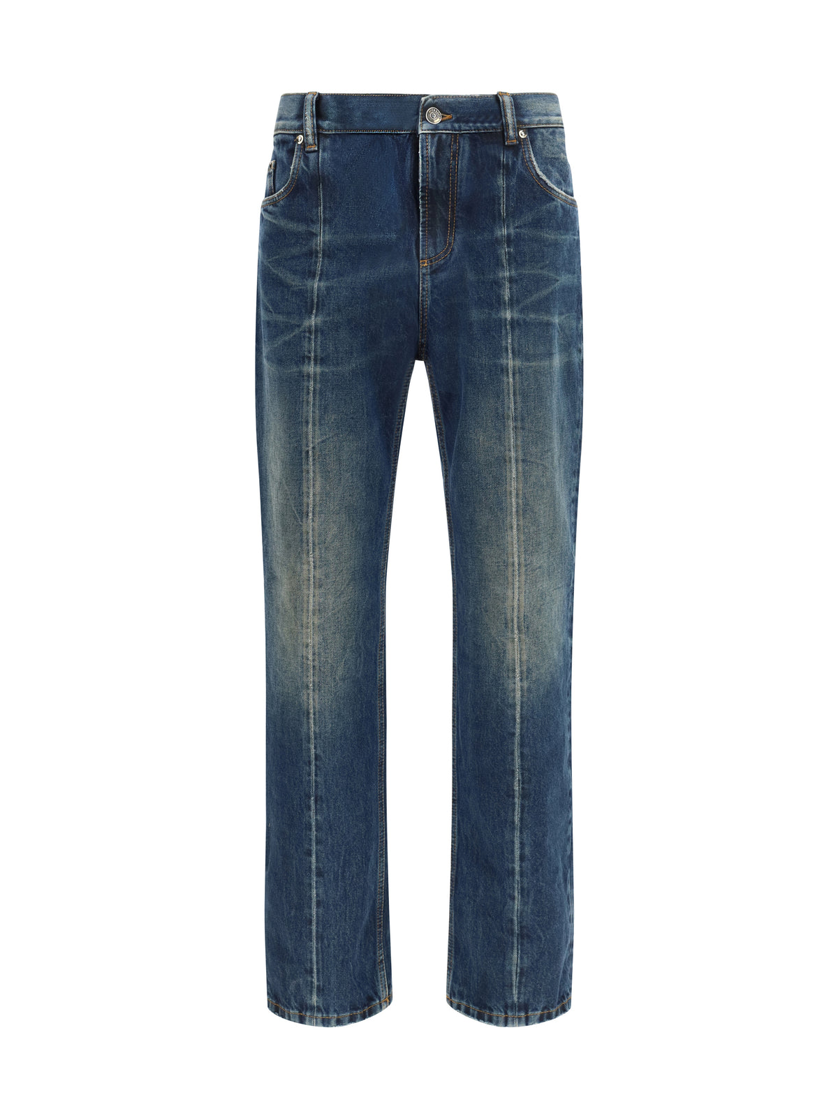 VERSACE Versace Men Distressed Straight-Leg Jeans