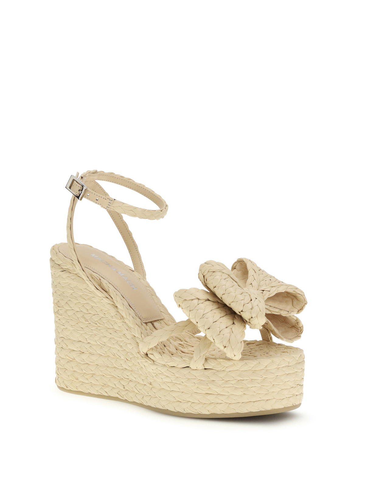 Mach & Mach Women Le Cadeau Raffia Wedge Sandals