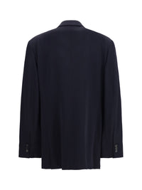 Loewe Men Wool Blend Double-Breasted Jacket