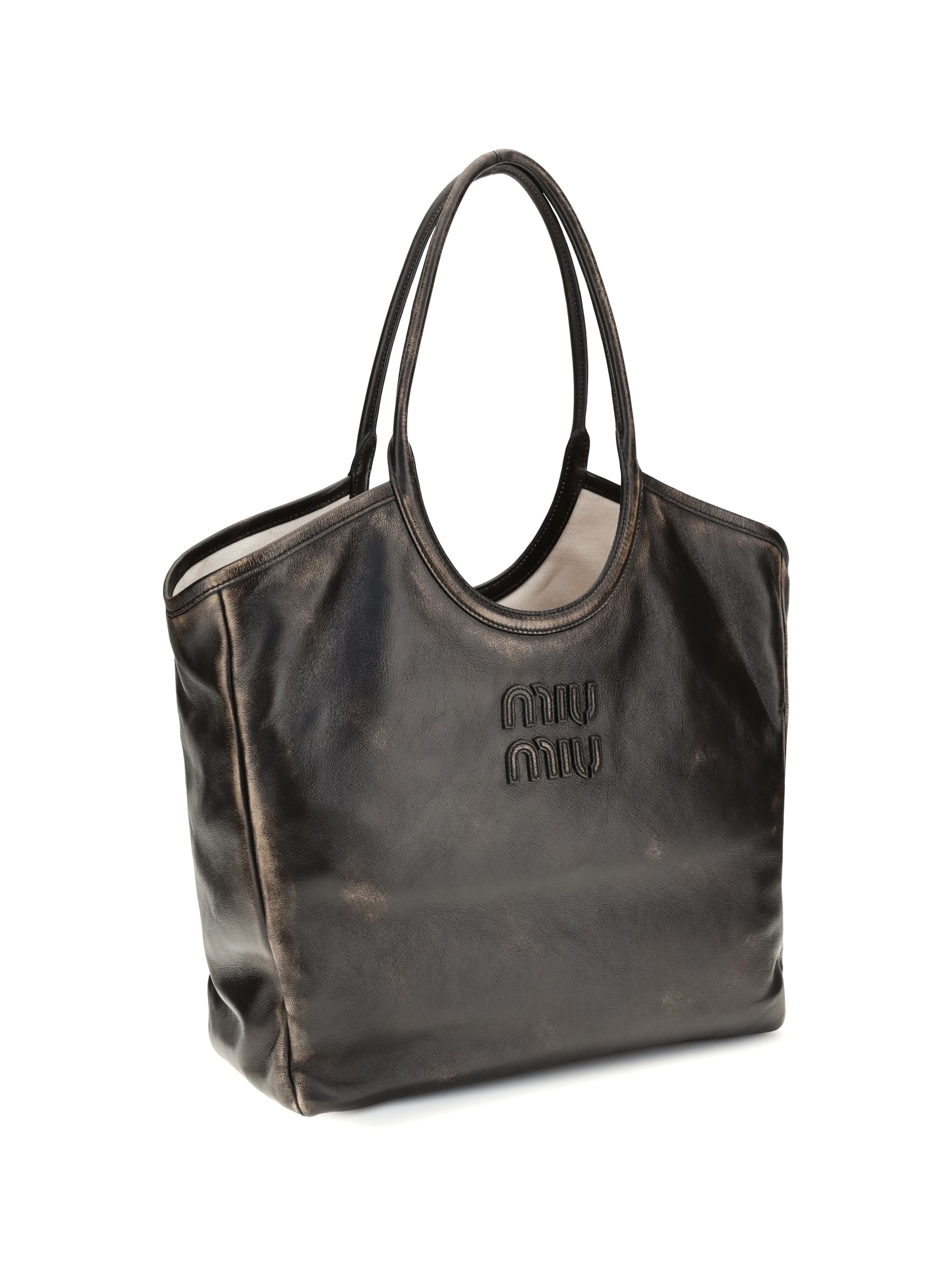 MIU MIU Miu Miu Women Ivy Leather Tote Bag