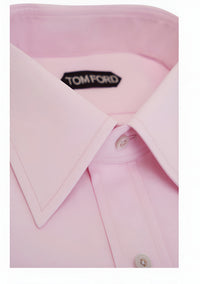 Tom Ford Cotton Point-Collar Dress Shirt Pink