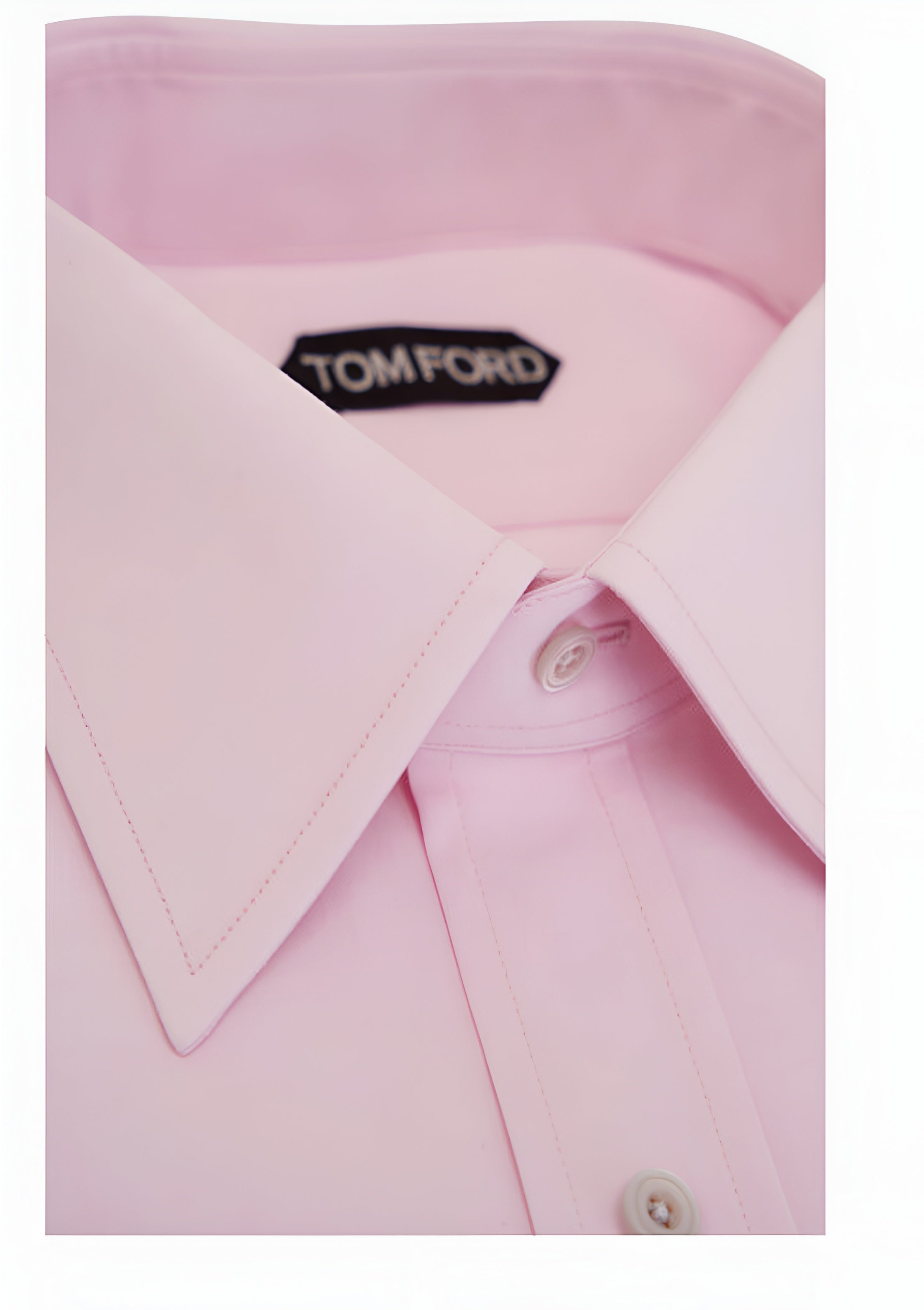 Tom Ford Cotton Point-Collar Dress Shirt Pink