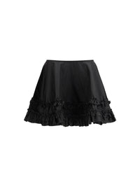 GANNI Ganni Women Duchesse Nylon Mini Frill Skirt
