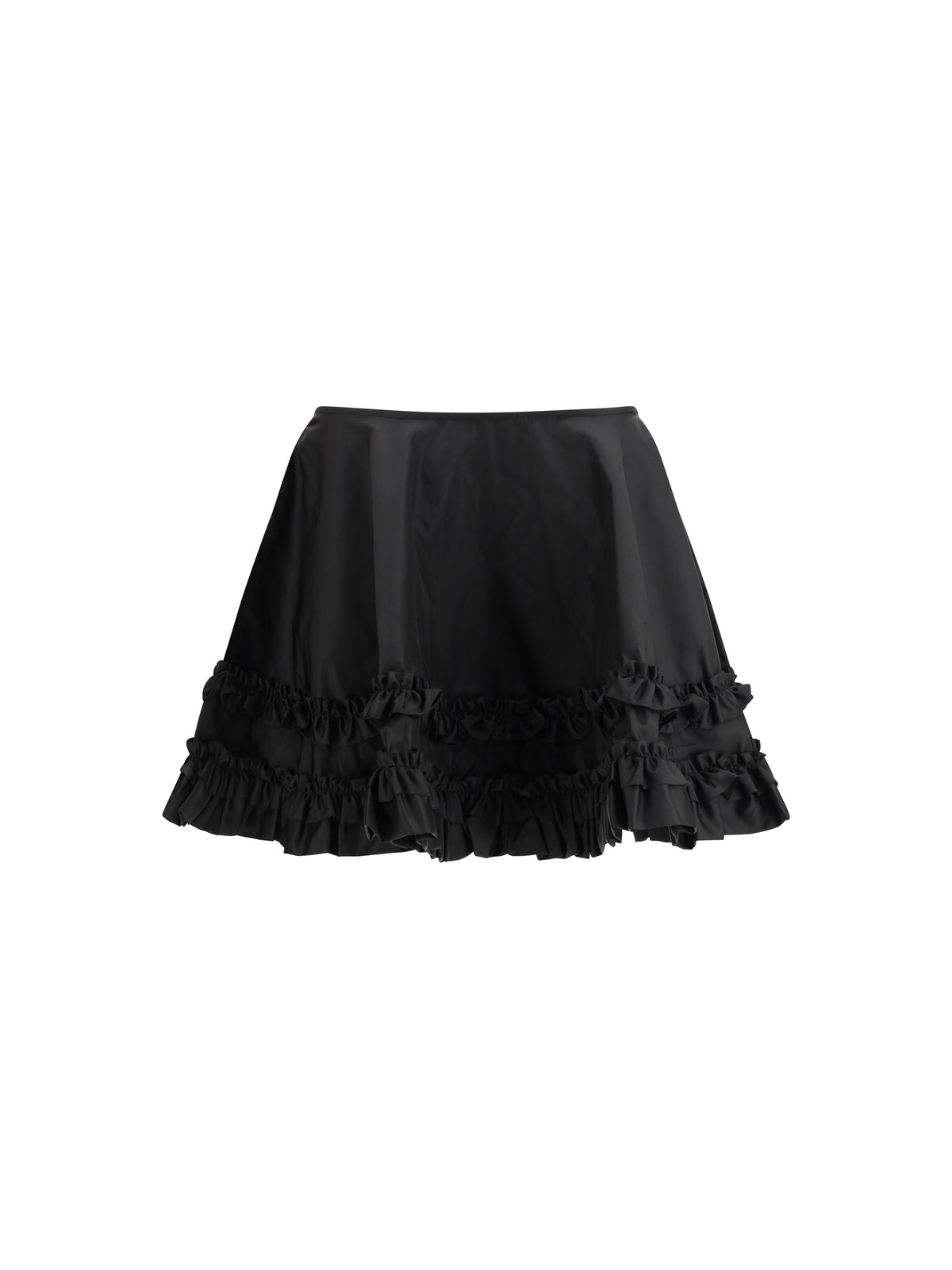 GANNI Ganni Women Duchesse Nylon Mini Frill Skirt