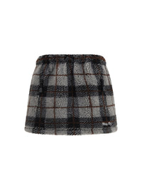 MIU MIU Miu Miu Women Check Mini Skirt