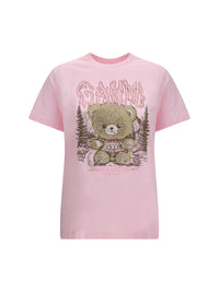 GANNI Ganni Women Teddy Forest Cotton T-Shirt