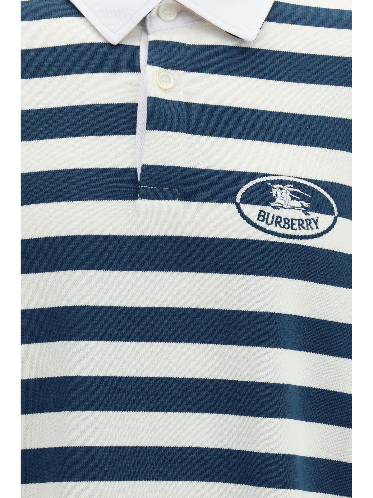 Burberry Men Striped Long-Sleeve Cotton Polo
