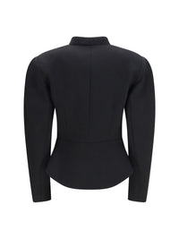 Nissa Women Tailored Wool-Blend V-Neck Jacket