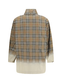 BURBERRY Burberry Men Gabardine Parka With Faded Check Print