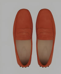 Tods Suede Gommino Driving Shoes Red