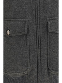 Brunello Cucinelli Men Membrane Finished Cashmere Beaver Bomber
