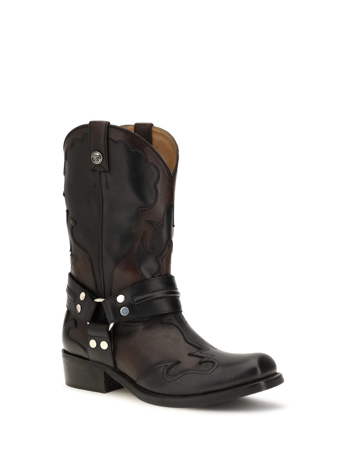 VERSACE Versace Women Sylvester Leather Cowboy Boots