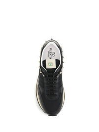 Valentino Garavani Men Stud Up Sneakers In Leather And Nylon