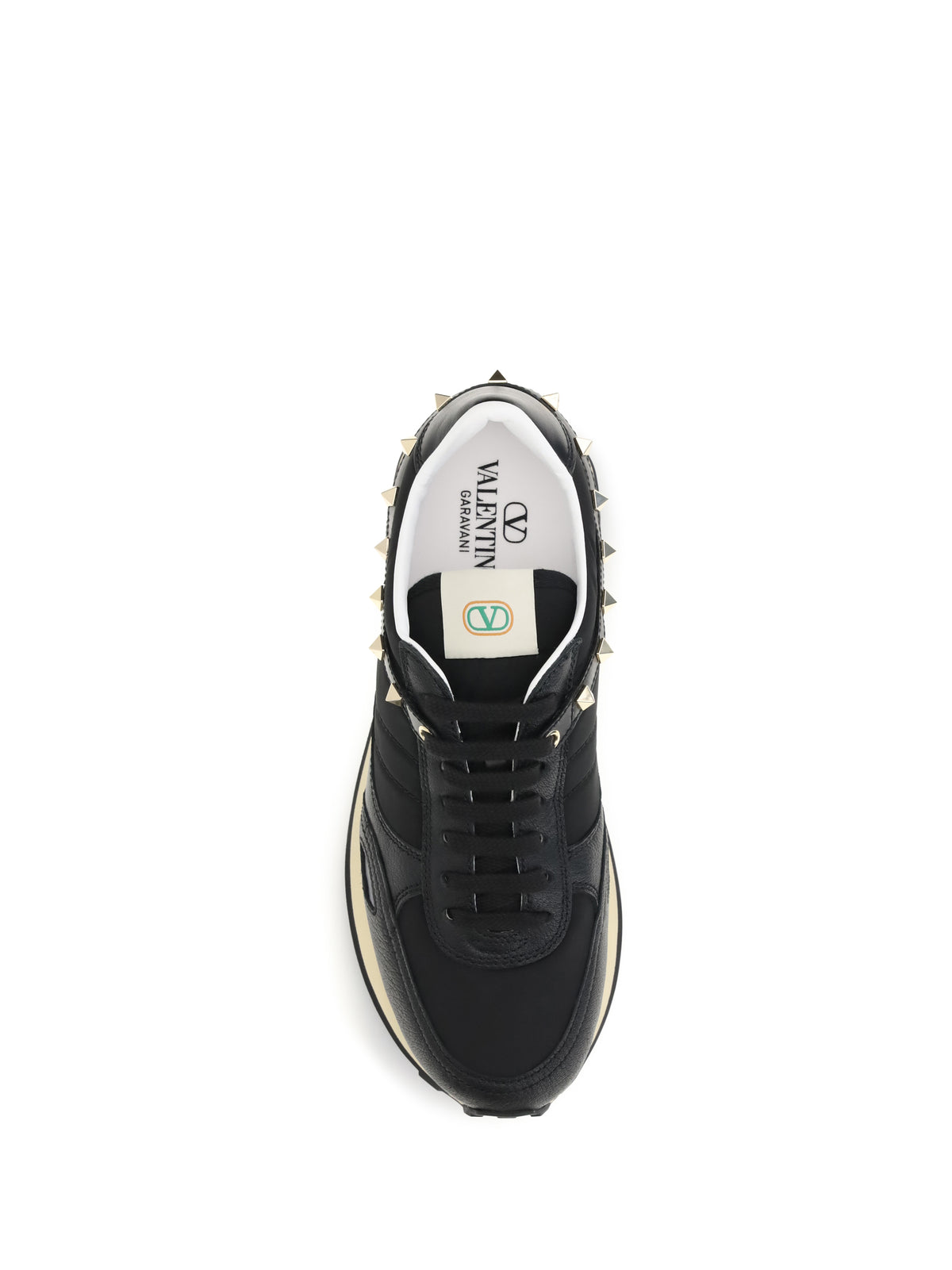 Valentino Garavani Men Stud Up Sneakers In Leather And Nylon