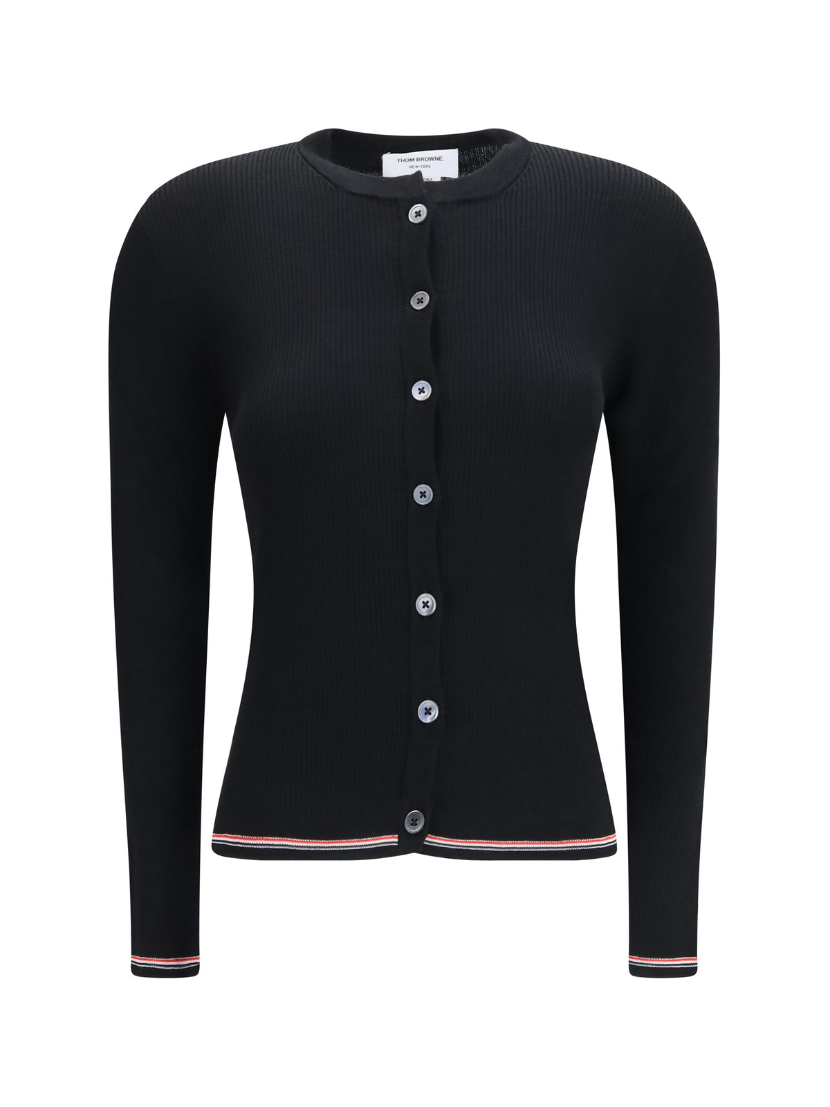 Thom Browne Women Ribbed Merino Wool Cardigan