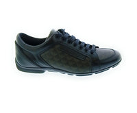 Emporio Armani Emporio Armani Men's Black Monogram Panel Low-Top Sneakers-5